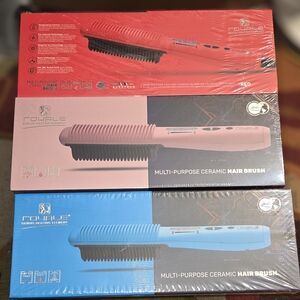 Multi-Purpose Ceramic Hair Brush - Red, Pink, or Blue